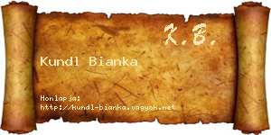 Kundl Bianka névjegykártya